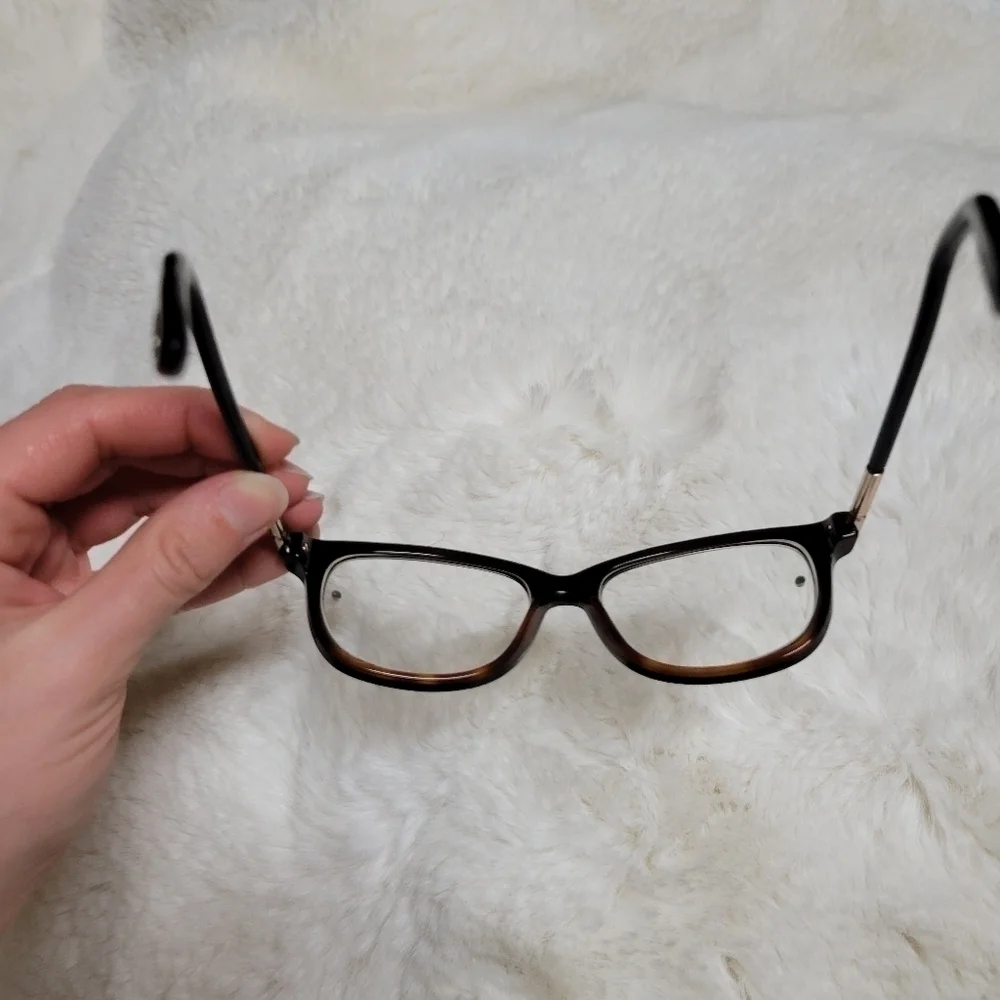 Tom Ford Glasses Frames Slight Rounded Square Optical Frame Black Brown